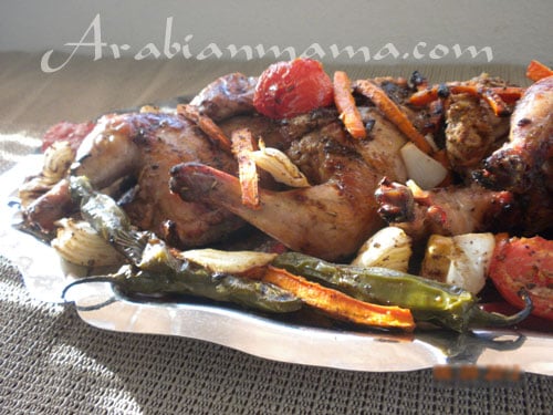 A close up for Sumac chicken on a plate