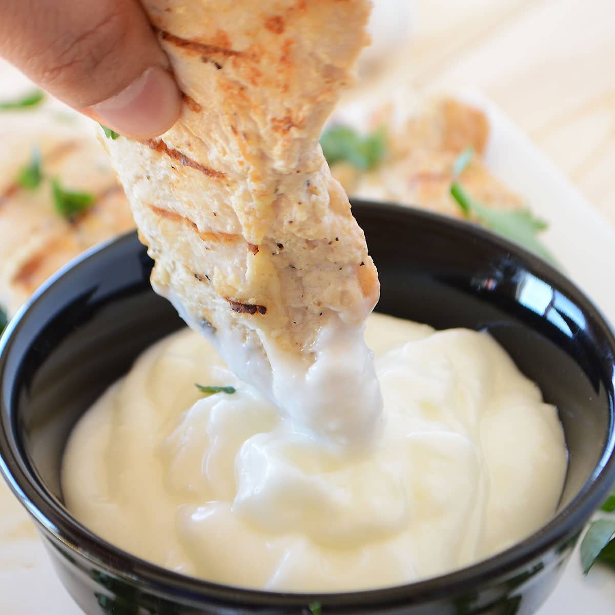 Lebanese Garlic Sauce (Toum) - Domestic Dreamboat