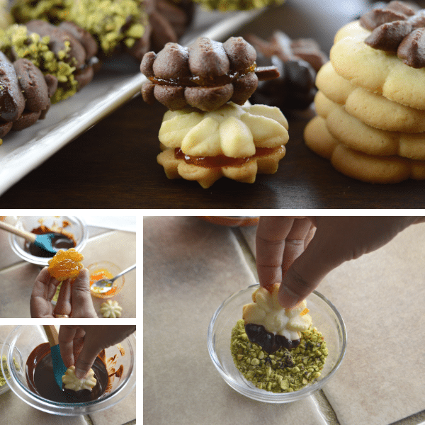 steps for making Egyptian butter cookies