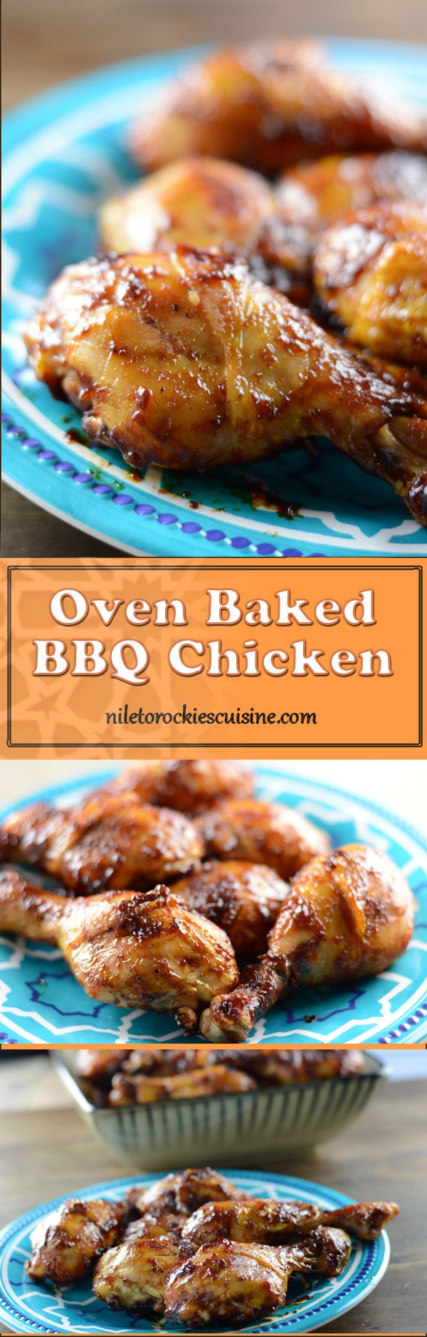 Barbecue Chicken Drumsticks Amira S Pantry   Oven Baked Bbq Chicken Collage 