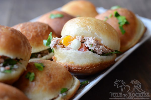 Pan fried bread; tuna stuffed-image