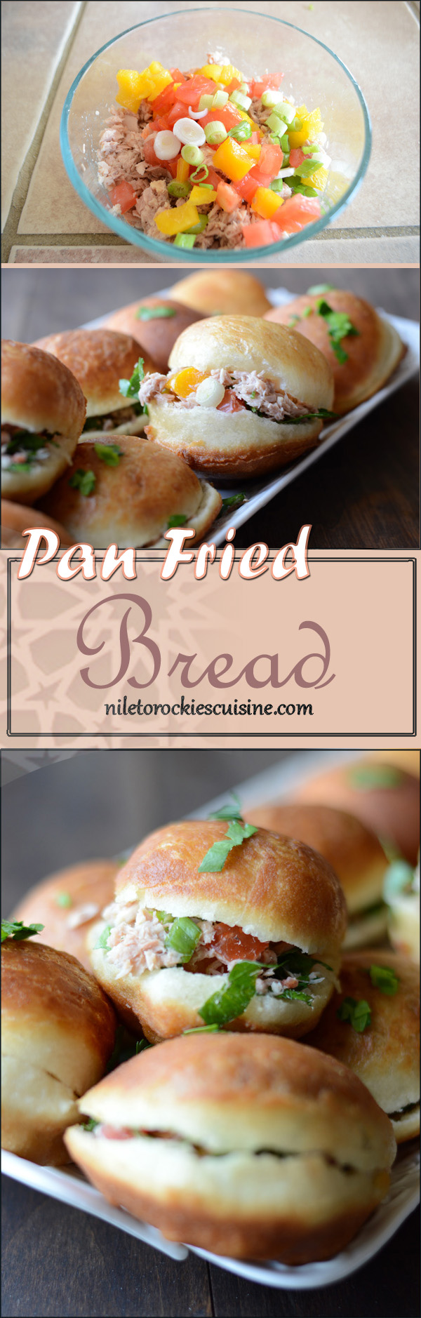 An infograph for Pan fried bread recipe