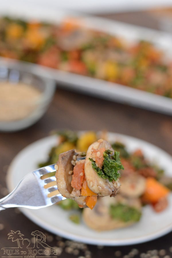 A close up of a plate of food on a table, with Kale and Salad