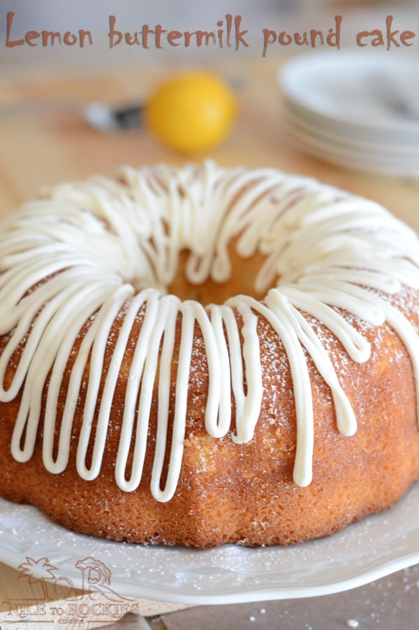 A pretty classic lemon pound cake that has a delicate and pleasant fresh lemon flavor with a dense, moist crumb.