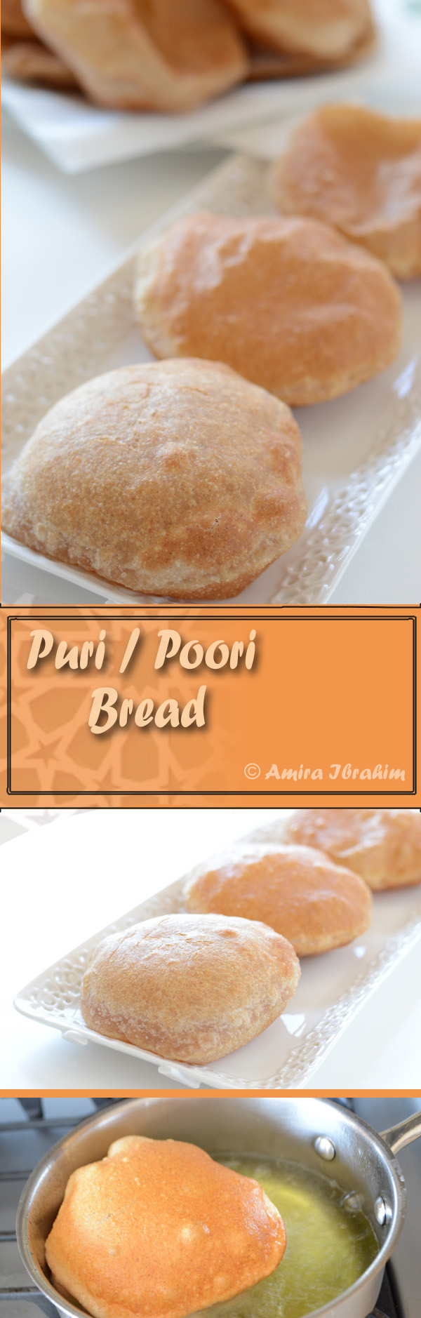 An infograph for Puri Bread recipe