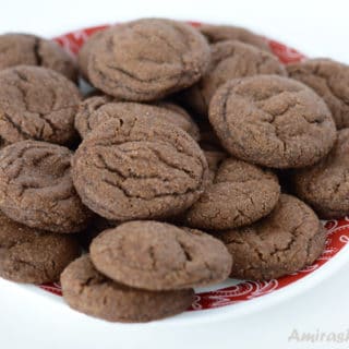 A plate, with Molasses cookies
