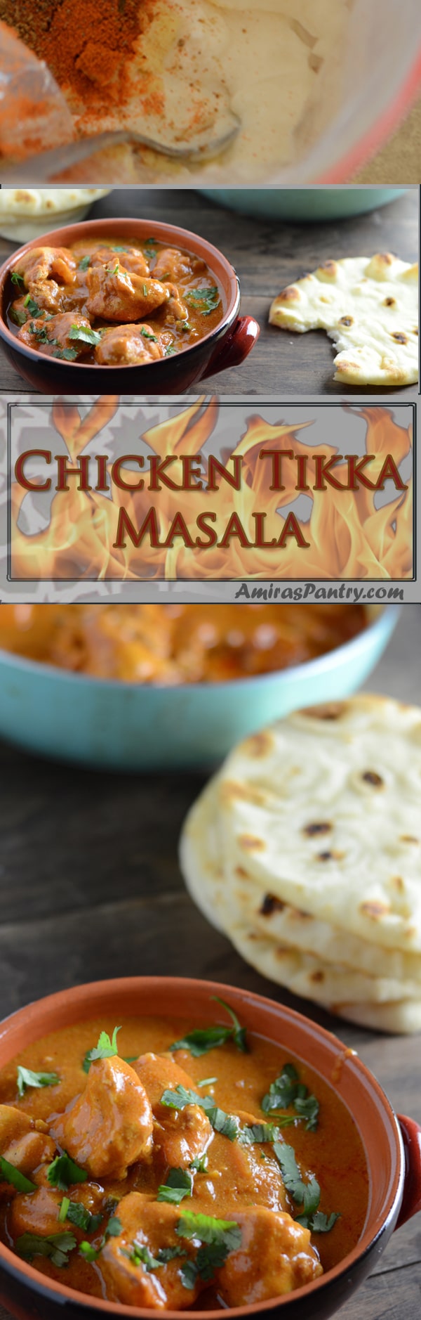 An infograph for Chicken Tikka Recipe