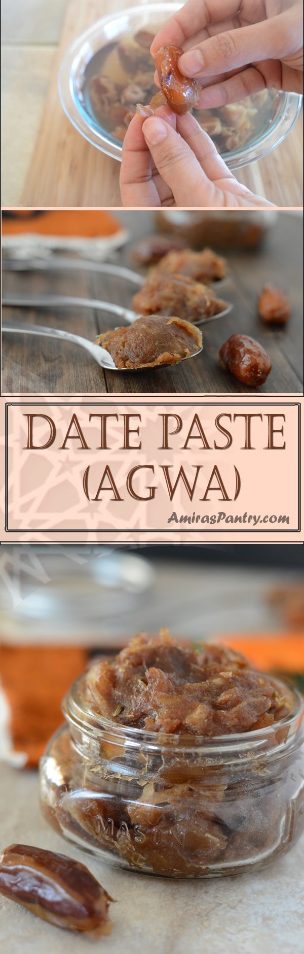 An infograph for Date Paste recipe