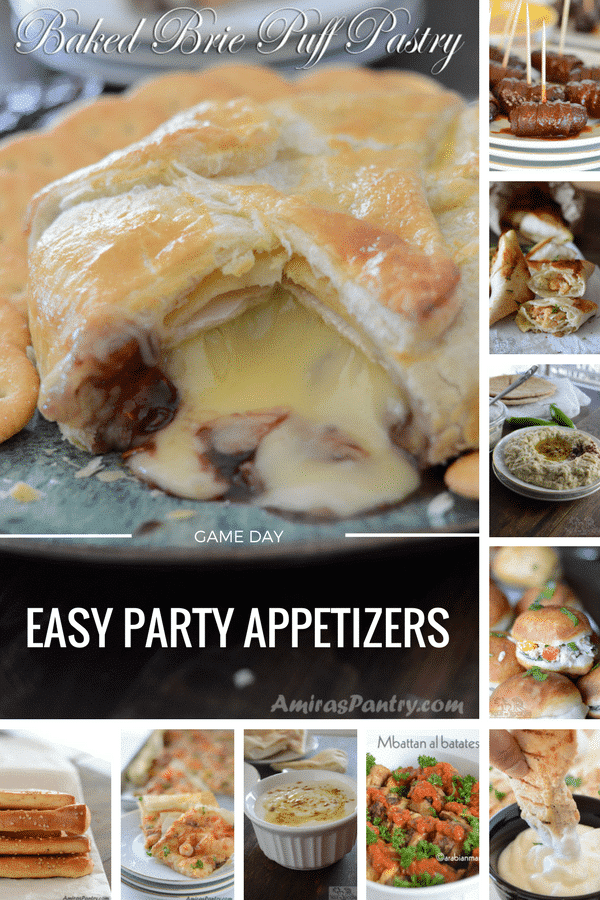 An infograph for Game day appetizers recipes