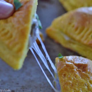 A piece of food, with Egyptian stuffed borek