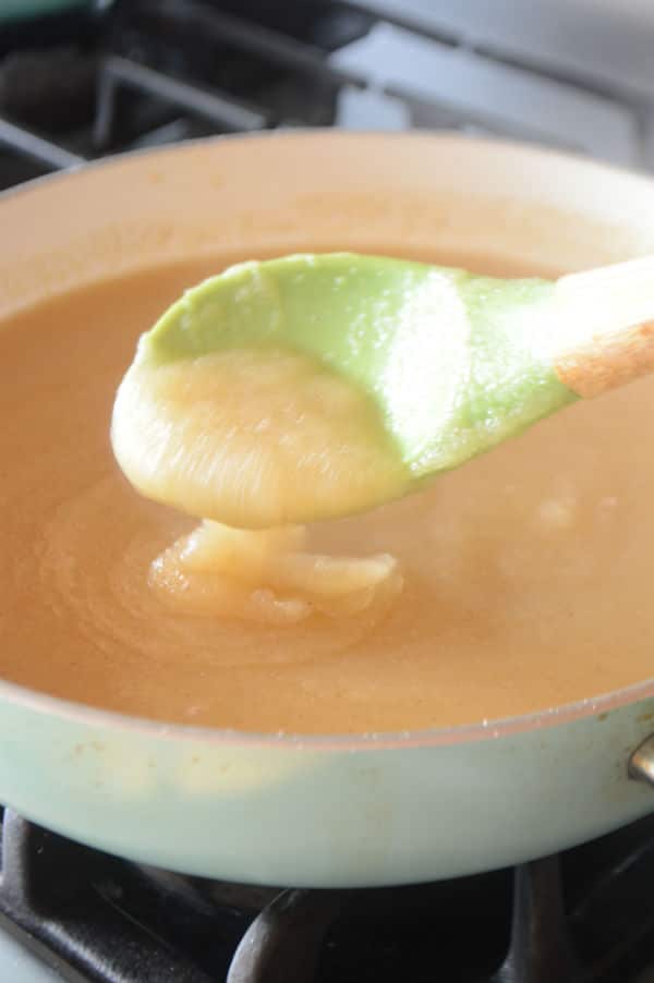 A pan of food on stove with Semolina and butter