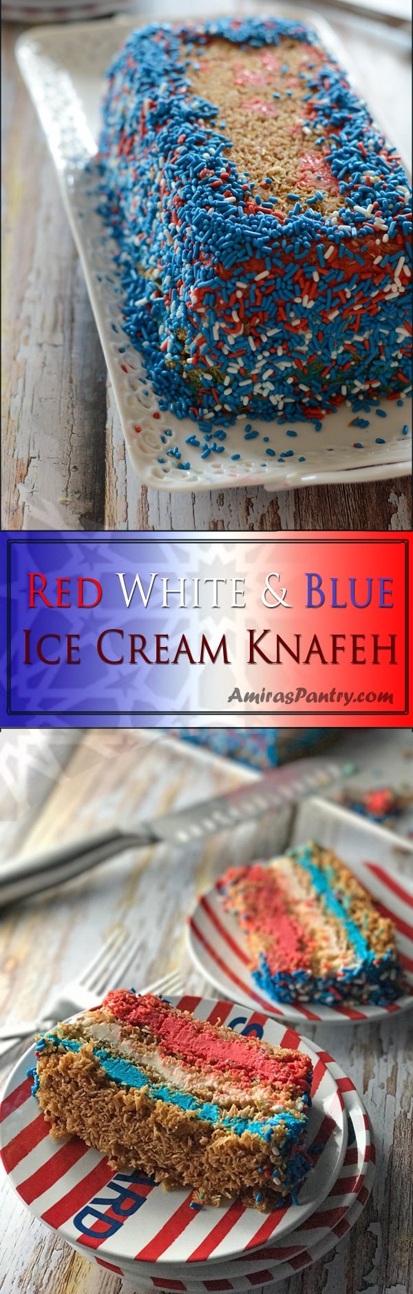 An infograph for red white blue cake