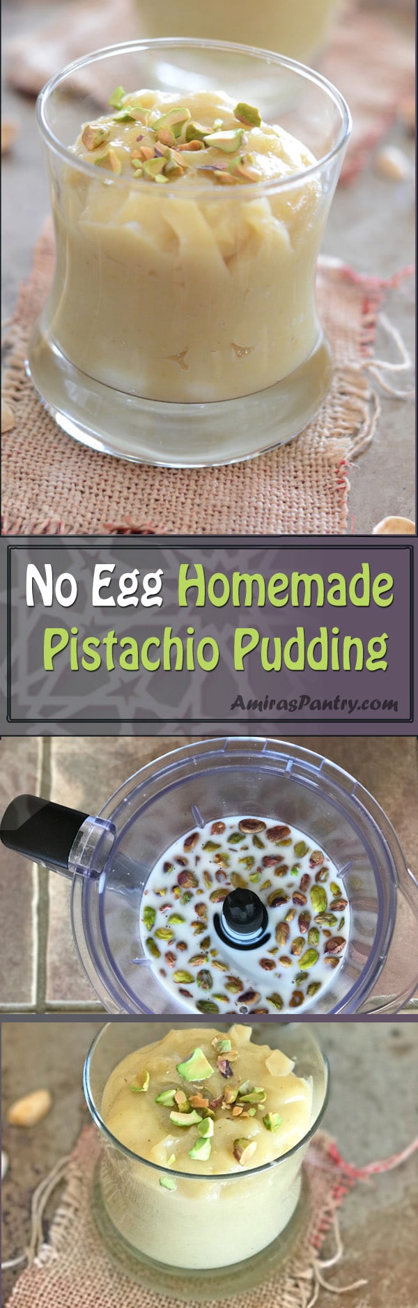 An infograph of Pistachio pudding recipe