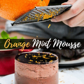 An infograph for an Orange Mint Mousse recipe