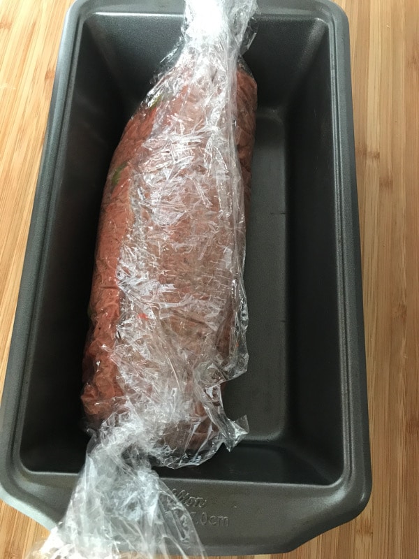 A photo showing a step making corned beef in a pan