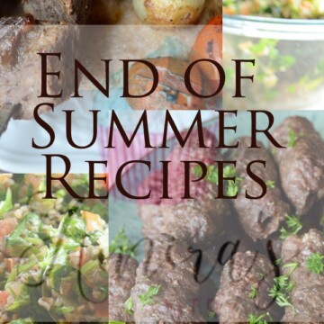 An infograph for end of summer recipes