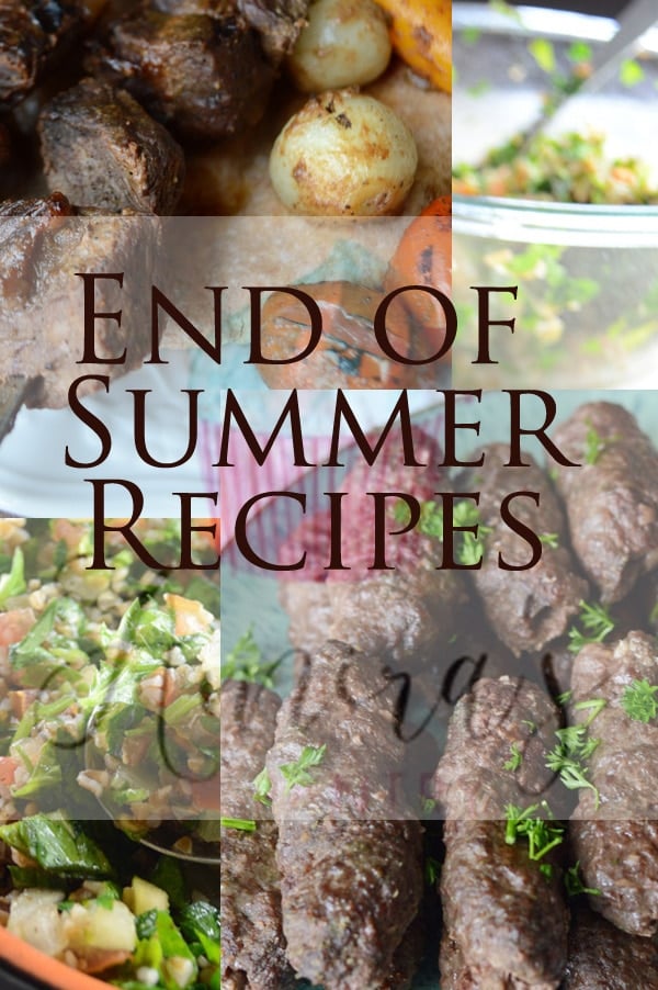 An infograph for end of summer recipes