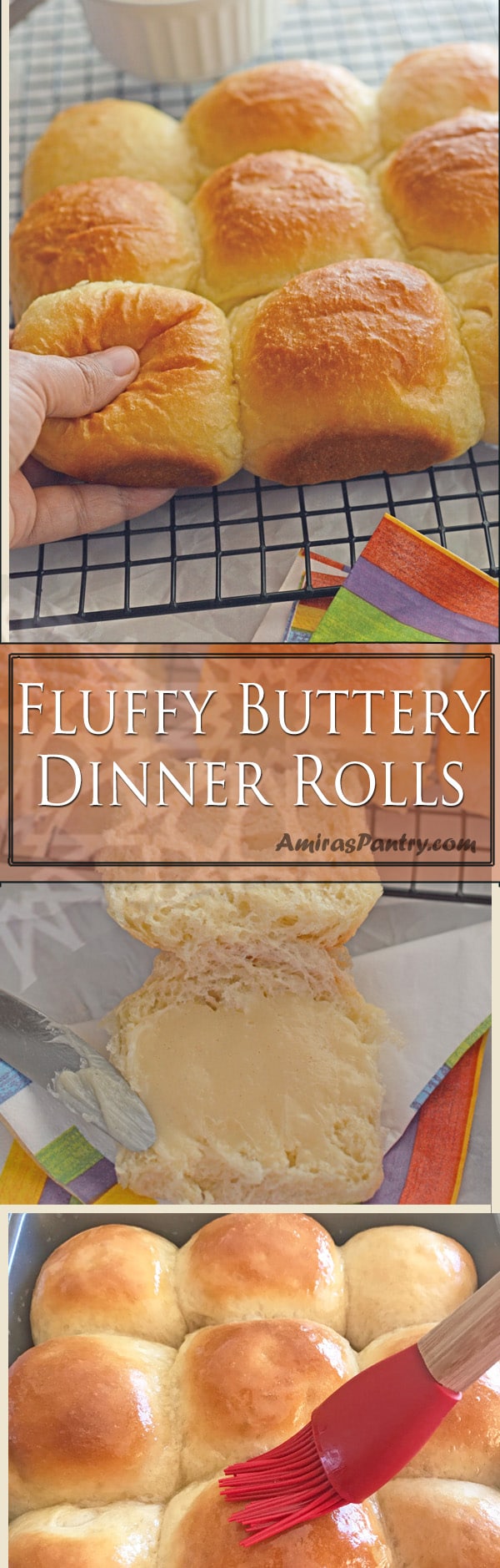 Fluffy Buttery Dinner Rolls Amira's Pantry