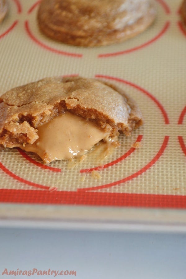 A close up of a peanut butter cookies