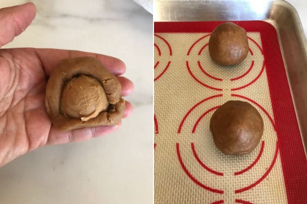 Step by step photos for making peanut butter cookies