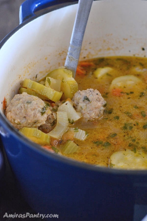 turkey-albondigas-soup-sopa-de-albondigas-recipe-III | Amira's Pantry