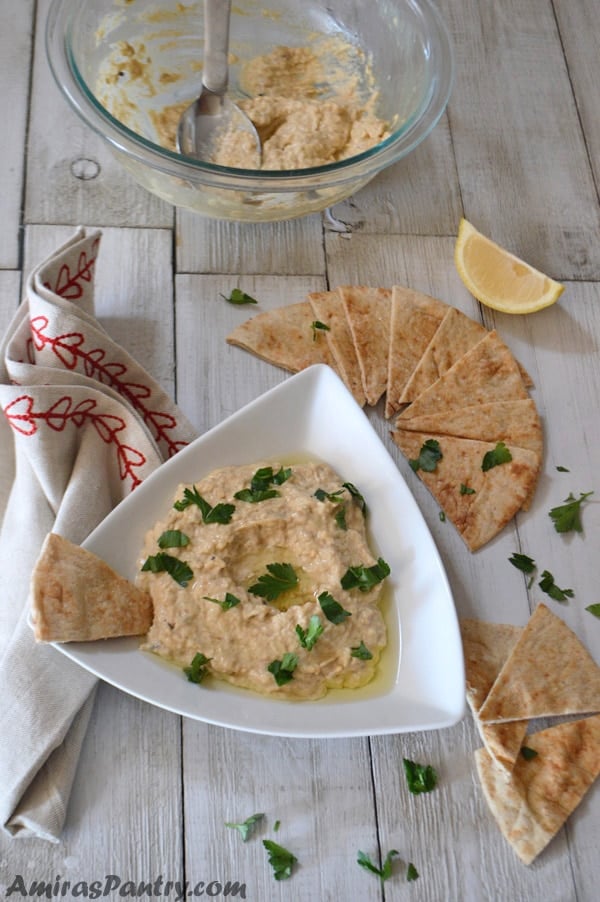 Eggplant Baba Ganoush (Ghanoush) | Amira's Pantry