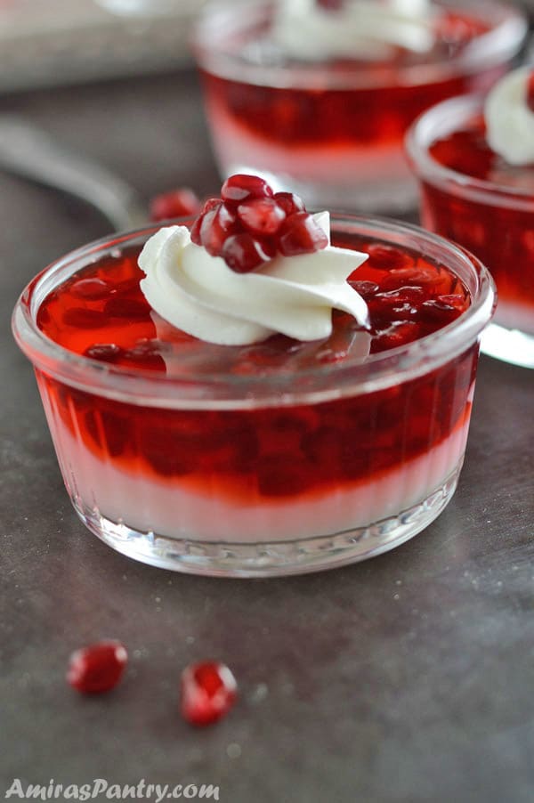 Pomegranate Dessert; Mini Vanilla Parfaits Amira's Pantry