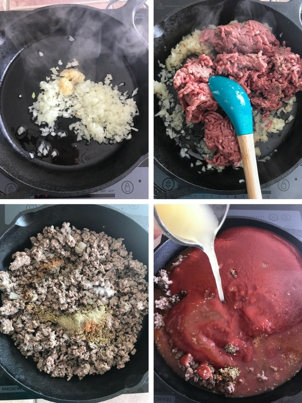 Step by step photos for Baked ziti Pasta