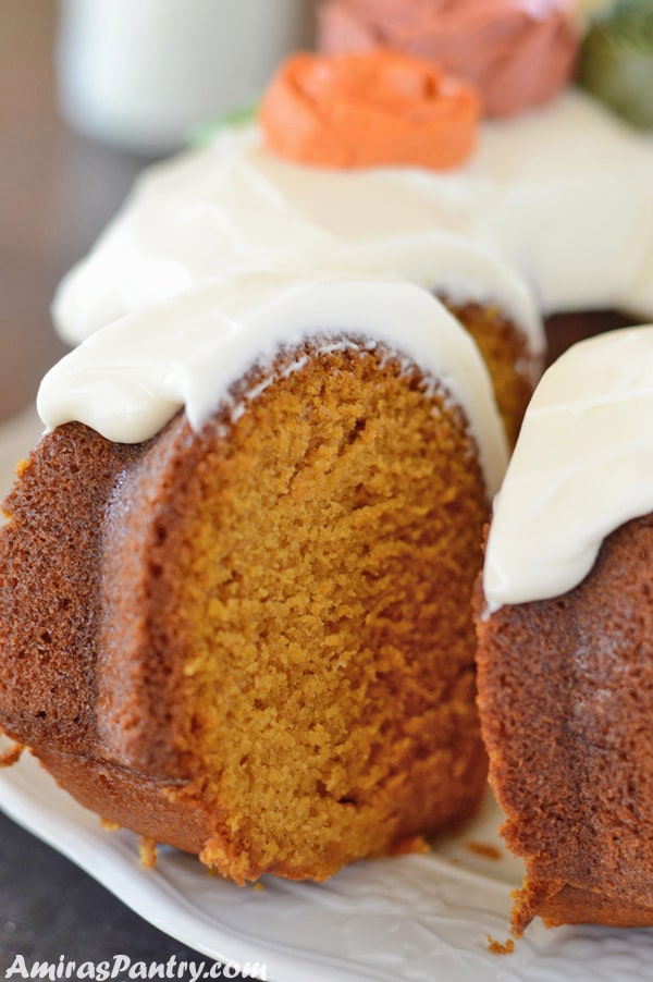 Pumpkin Bundt Cake; With Cream Cheese Frosting | Amira's Pantry