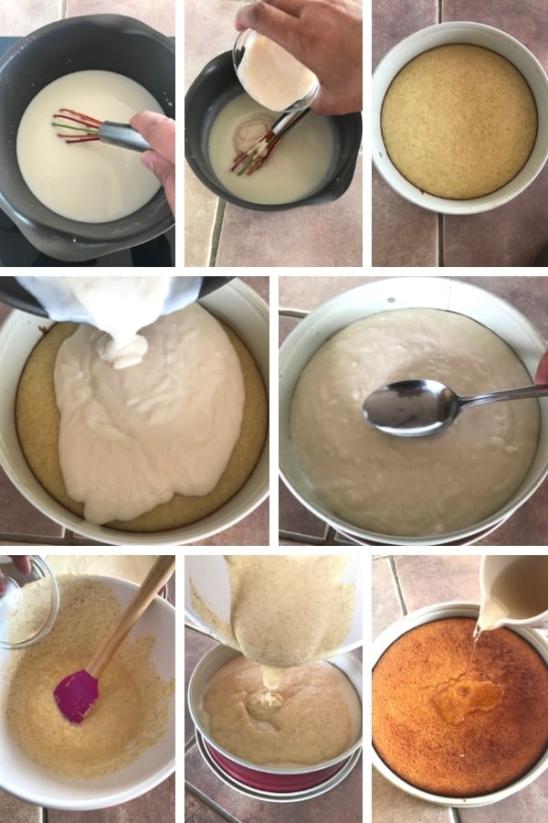 Steps for making semolina cake with cream