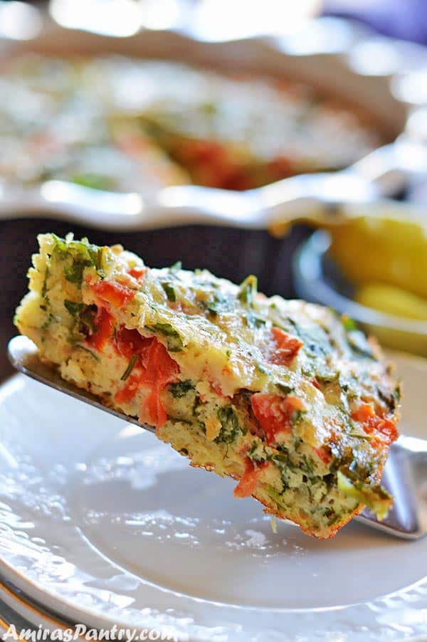 Breakfast Frittata; fast and hearty egg dish - Amira's Pantry