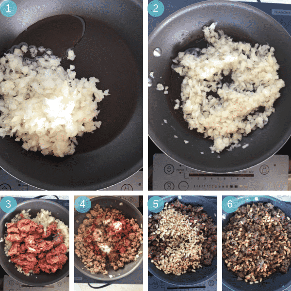 Step by step photos for making Kibbeh and Bulgur