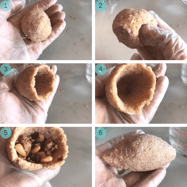 Step by step photos with Kibbeh and Ground beef