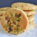 A stack of Barazek cookies with one on the side.