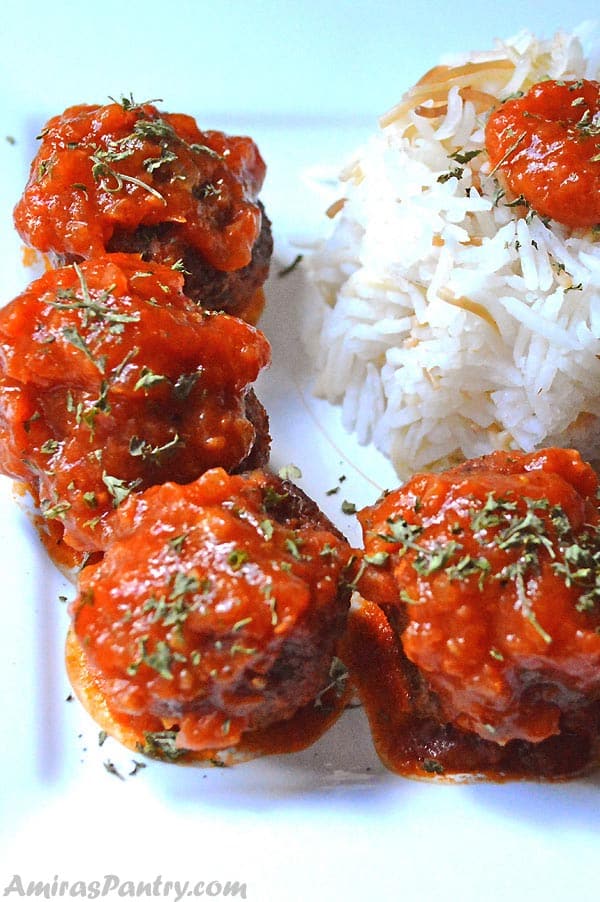 Rice Meatballs a.k.a koftet roz Amira's Pantry