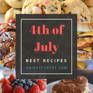 An infograph for 4th of July recipes