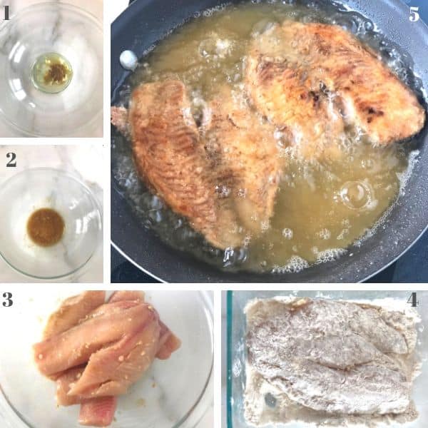 Step by step photos for pan fried tilapia