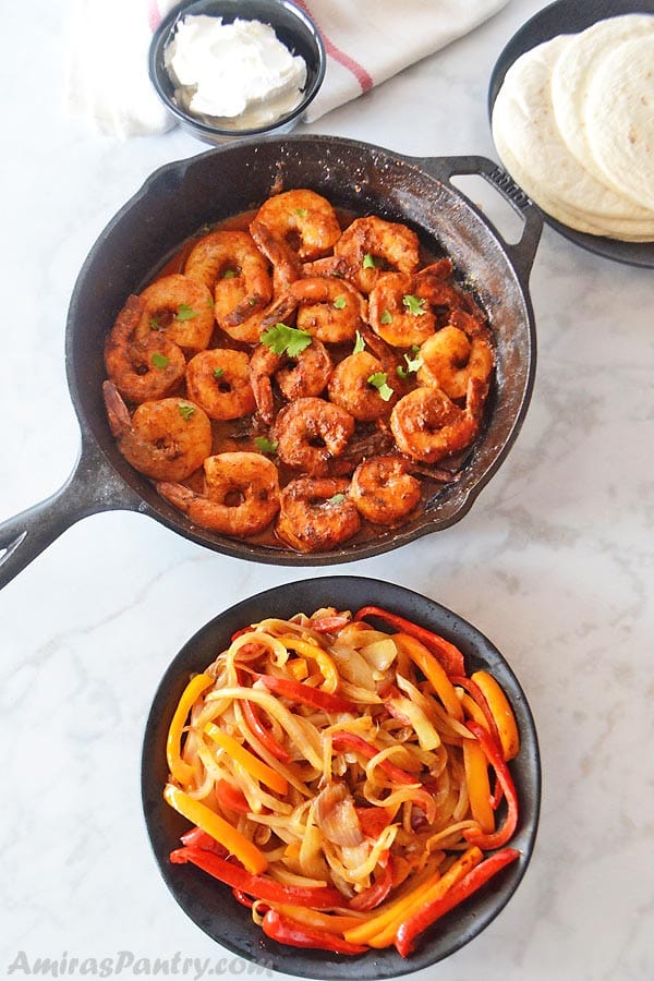 Shrimp Fajitas are simply delicious - Kitchen Wrangler