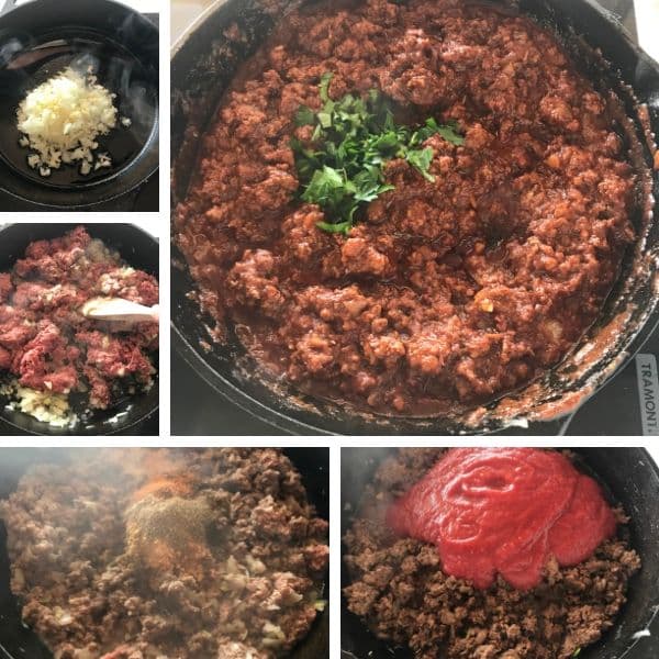 step by step photo of making shawarma sloppy joes recipe