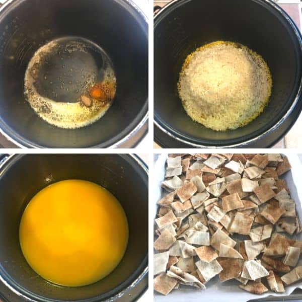 Step by step photos for making chicken shawarma