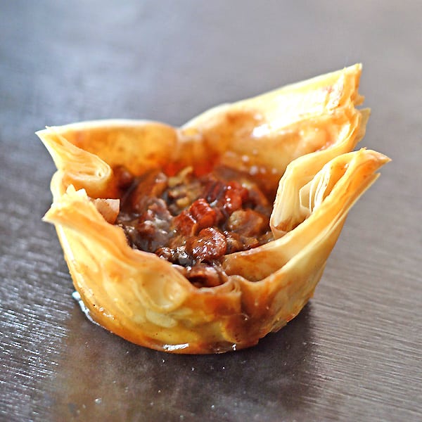 Pecan Pie In Phyllo Shells