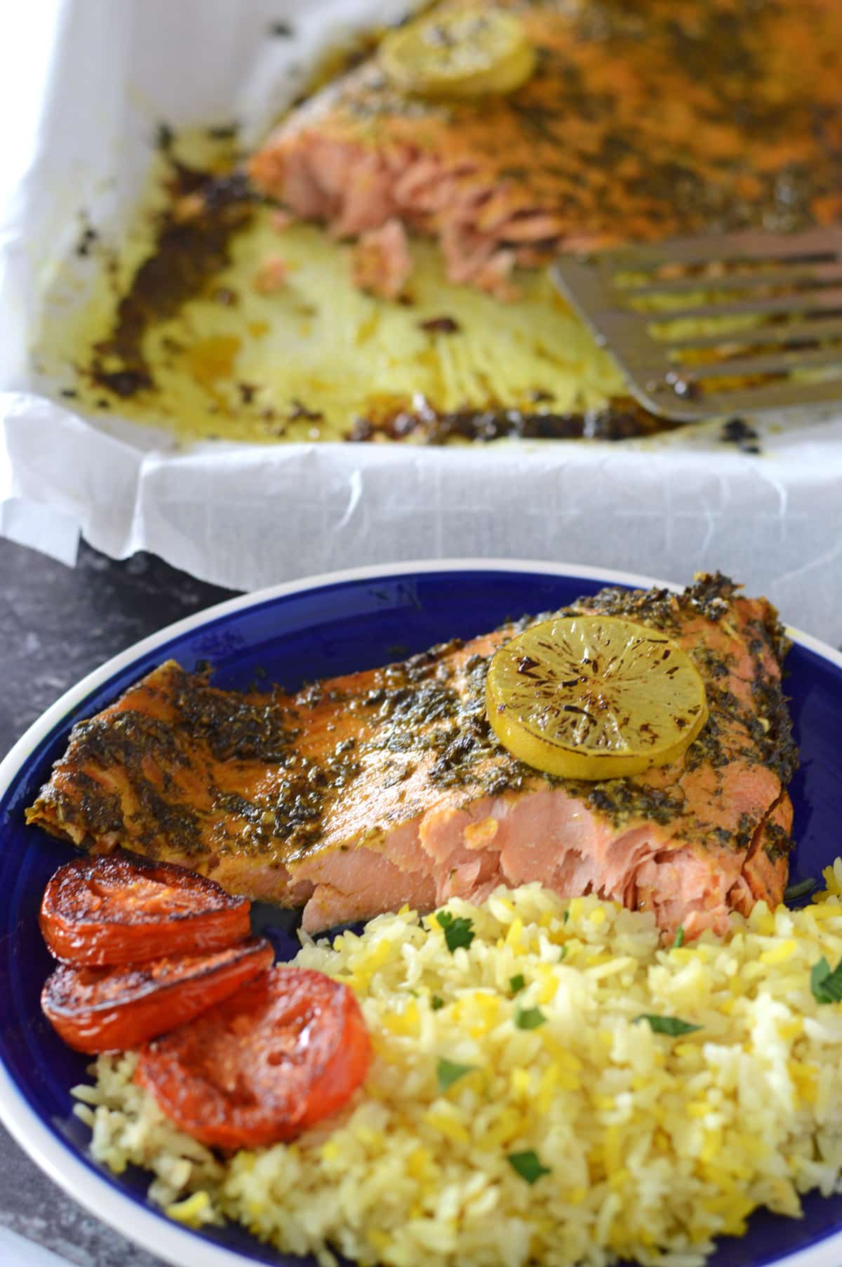 Baked Moroccan Salmon - Amira's Pantry