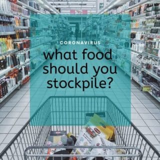 an inforgraph of what food to stockpile