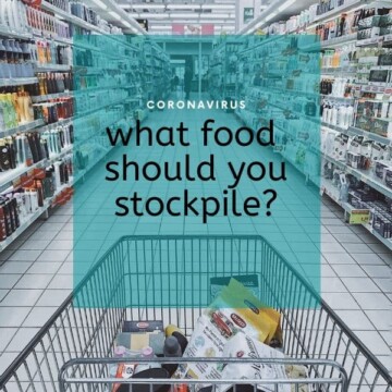 an inforgraph of what food to stockpile
