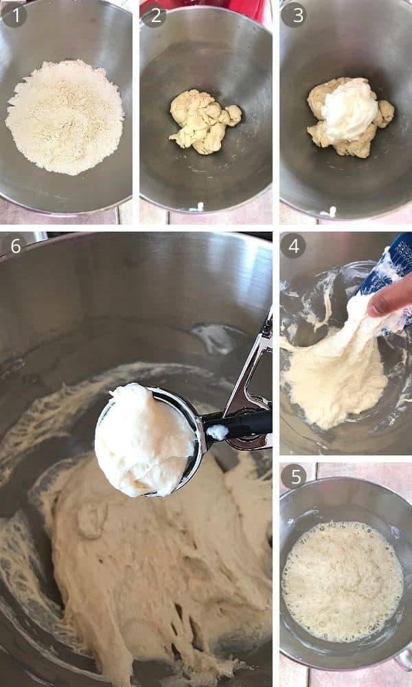 steps for making loukoumades dough