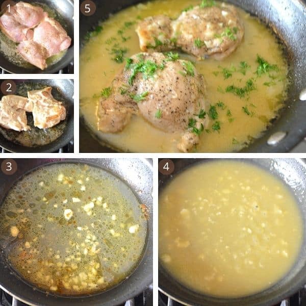 Step by step photos for making Chicken in Lime sauce