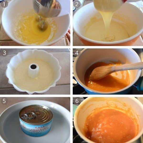 Step by step photos for making Yogurt Cake