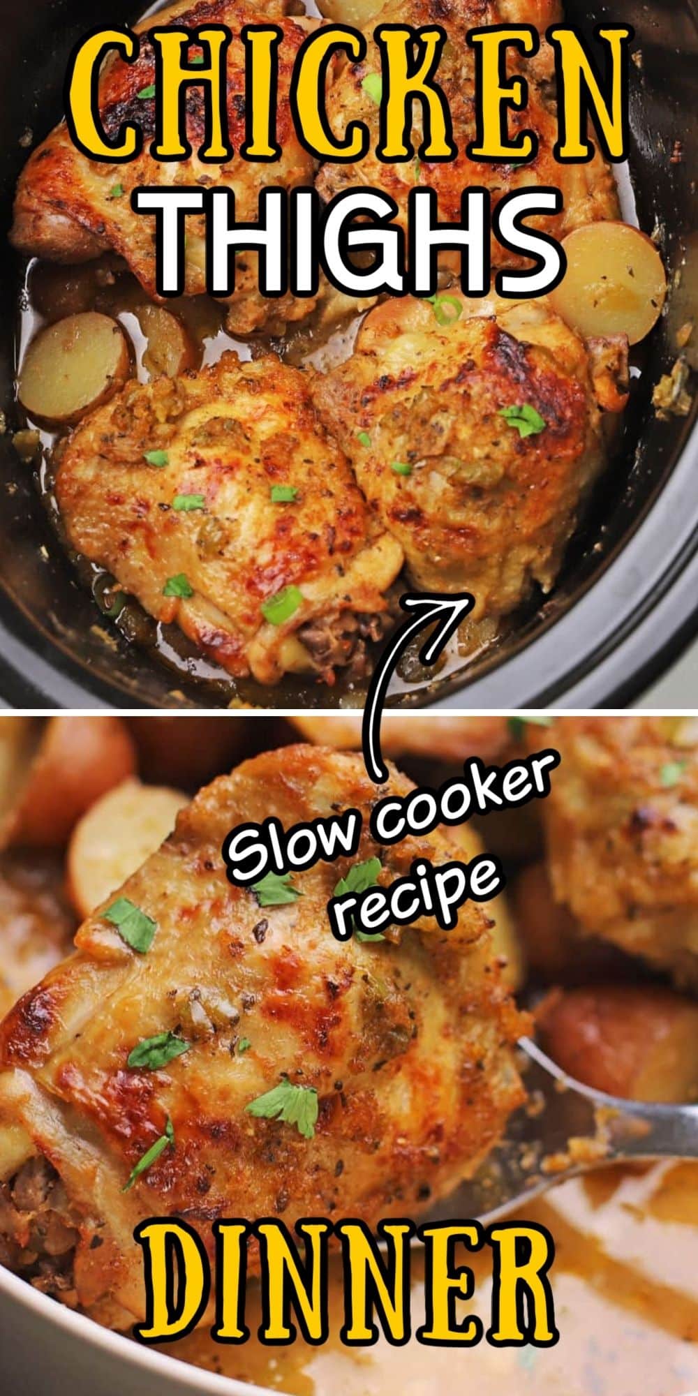 Slow Cooker Bone In Chicken Thighs (Easy Recipe) Amira's Pantry
