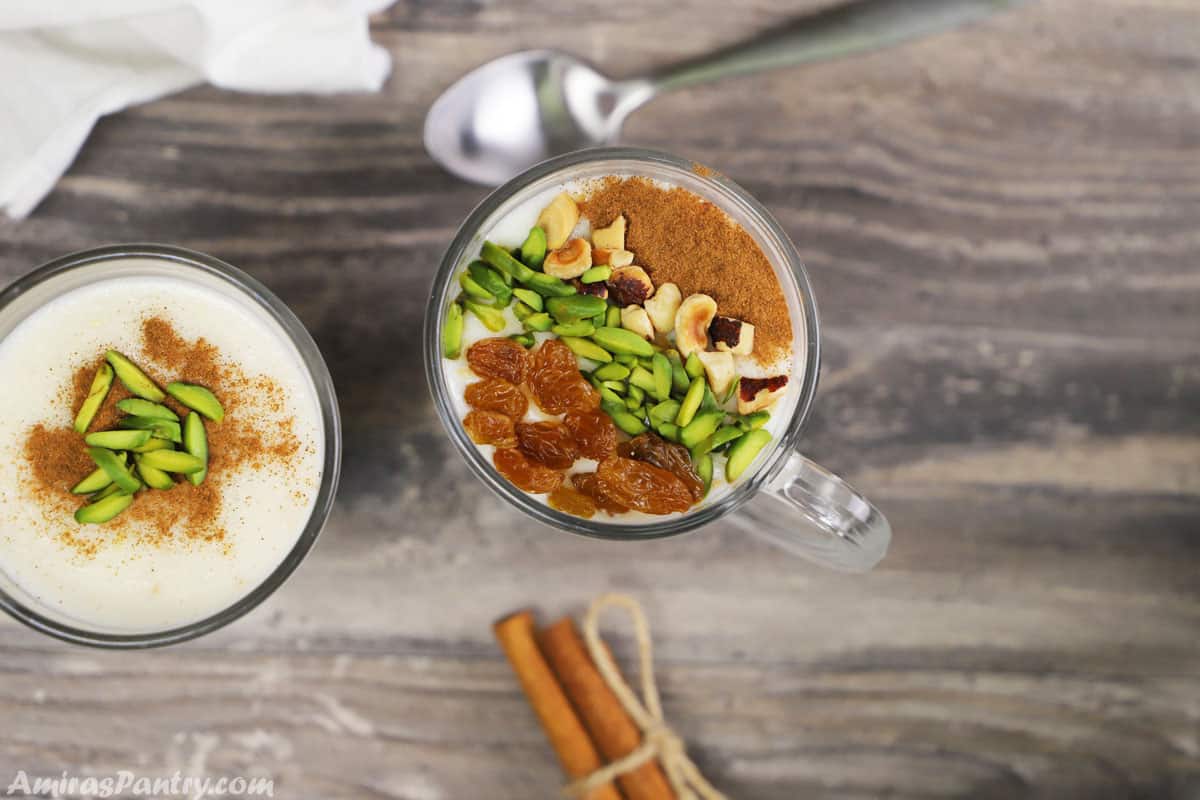 Sahlab Milk Pudding { with vegan and low sugar option} - Amira's Pantry