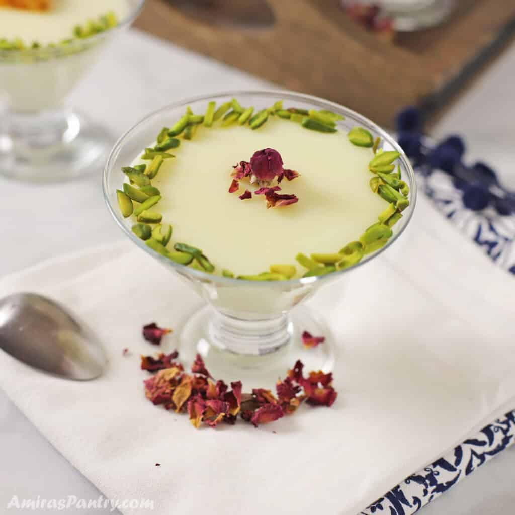 Mahalabia (Milk Pudding) - Amira&amp;#39;s Pantry